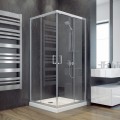Duschkabine Viereck 80x80 x 185 cm Dusche transparentes Glas Modern (id: 178)