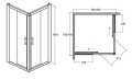 Duschkabine Viereck 80x80 x 185 cm Dusche transparentes Glas Modern (id: 178)