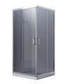 Duschkabine Viereck 80x80 x 185 cm Dusche Graphit Glas Modern (id: 181)