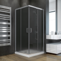 Duschkabine Viereck 90x90 x 185 cm Dusche Graphit Glas Modern (id: 182)