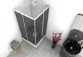 Duschkabine Viereck 90x90 x 185 cm Dusche Graphit Glas Modern (id: 182)