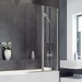 Badewannenabtrennung 2-teilig H 140 cm Faltwand Duschabtrennung Glas Ambition 2 (id: 404)