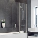 Badewannenabtrennung  2-teilig H 140 cm Faltwand Duschabtrennung Glas Ambition 2