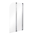 Badewannenabtrennung 2-teilig H 140 cm Faltwand Duschabtrennung Glas Ambition 2 (id: 404)