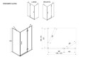 Duschkabine Rechteck 120x90 x 195 cm rechts Dusche transparentes Glas Viva (id: 541)