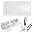 Badewanne Rechteck 180x80 cm Bona Acrylwanne (id: 202)