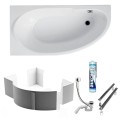 Badewanne Eckwanne MIKI 140x70 cm links (id: 211)