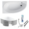 Badewanne Eckwanne MIKI 145x85 cm links (id: 204)