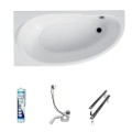 Badewanne Eckwanne MIKI 145x85 cm links (id: 204)