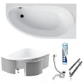 Badewanne Eckwanne MIKI 145x85 cm rechts (id: 201)
