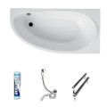 Badewanne Eckwanne MIKI 145x85 cm rechts (id: 201)
