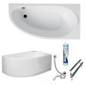 Badewanne Eckwanne MIKI 145x85 cm rechts (id: 201)