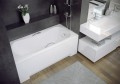 Badewanne Rechteck 130x70 cm Aria Plus + Handgriffe (id: 573)