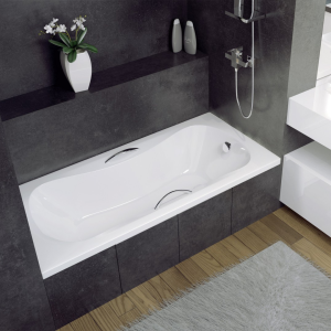 Badewanne Rechteck 150x70 cm Aria Plus + Handgriffe