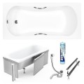 Badewanne Rechteck 150x70 cm Aria Plus + Handgriffe (id: 559)