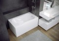 Badewanne Sitzbadewanne 120x70 cm Aria Rehab Rechteck Wanne mit Sitz (id: 302)