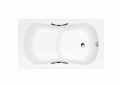 Badewanne Sitzbadewanne 120x70 cm Aria Rehab Rechteck Wanne mit Sitz (id: 302)