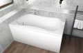 Badewanne Sitzbadewanne 120x70 cm Aria Rehab Rechteck Wanne mit Sitz (id: 302)
