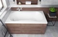 Badewanne Sitzbadewanne 120x70 cm Aria Rehab Rechteck Wanne mit Sitz (id: 302)