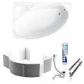 Badewanne Eckbadewanne 155x95 cm Finezja links (id: 213)