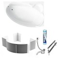 Badewanne Eckbadewanne 155x95 cm Finezja rechts (id: 216)
