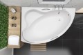 Badewanne Eckbadewanne 160x100 cm links Ada + Handgriffe (id: 223)