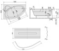 Badewanne Eckbadewanne 160x100 cm links Comfort (id: 482)