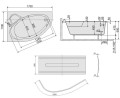 Badewanne Eckbadewanne 170x110 cm links Comfort (id: 481)