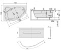 Badewanne Eckbadewanne 180x120 cm links Comfort (id: 226)