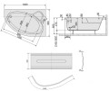 Badewanne Eckbadewanne 140x90 cm rechts Comfort (id: 485)