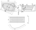 Badewanne Eckbadewanne 150x100 cm rechts Comfort (id: 479)