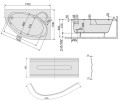 Badewanne Eckbadewanne 170x110 cm rechts Comfort (id: 480)