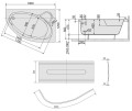Badewanne Eckbadewanne 180x120 cm rechts Comfort (id: 227)