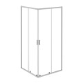 Duschkabine Zarya 80x80 x190 cm Viereck Duschabtrennung Glas Wand ProClean Chrom (id: 2155)