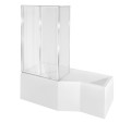 Duschbadewanne 170x75 cm links Badewanne Eckwanne Integra Glasabtrennug (id: 236)