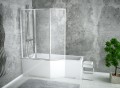 Duschbadewanne 170x75 cm links Badewanne Eckwanne Integra Glasabtrennug (id: 236)