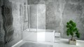 Duschbadewanne 170x75 cm links Badewanne Eckwanne Integra Glasabtrennug (id: 236)
