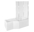 Duschbadewanne 170x75 cm rechts Badewanne Eckwanne Integra Glasabtrennug (id: 238)