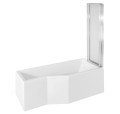 Duschbadewanne 170x75 cm rechts Badewanne Eckwanne Integra Glasabtrennug (id: 238)
