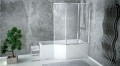 Duschbadewanne 170x75 cm rechts Badewanne Eckwanne Integra Glasabtrennug (id: 238)