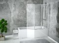 Duschbadewanne 170x75 cm rechts Badewanne Eckwanne Integra Glasabtrennug (id: 238)