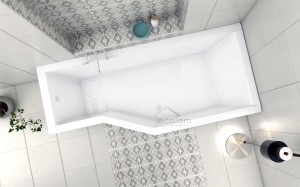 Badewanne Raumspar 150x75 cm rechts Integra Eckwanne