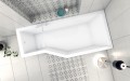 Badewanne Raumspar 170x75 cm rechts Integra Eckwanne (id: 549)