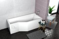 Badewanne Raumspar 170x75 cm rechts Integra Eckwanne (id: 549)