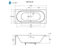 Badewanne Rechteck Vitae 150x75 cm + Kopfkissen Sole (id: 1670)