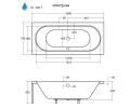 Badewanne Rechteck Vitae 170x75 cm + Kopfkissen Sole (id: 1668)