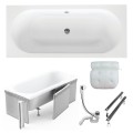 Badewanne Rechteck Vitae 170x75 cm + Kopfkissen Sole (id: 1668) Styroporverkleidung