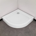Duschwanne Duschtasse 90x90 x 5 x 15 cm Ben-2 R55 Viertelkreis Antirutschoberfläche + Siphon (id: 2159)