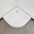 Duschwanne Duschtasse 90x90 x 5 x 15 cm Ben-2 R55 Viertelkreis Antirutschoberfläche + Siphon (id: 2159)