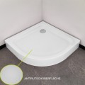 Duschwanne Duschtasse 90x90 x 5 x 15 cm Ben-2 R55 Viertelkreis Antirutschoberfläche + Siphon (id: 2159)